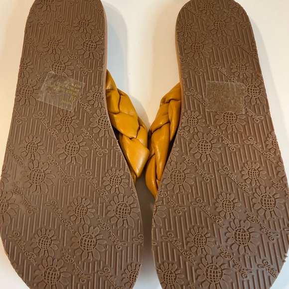 Yellow Box Women's Braided Sandals - Mustard and Brown - Picture 4 of 5